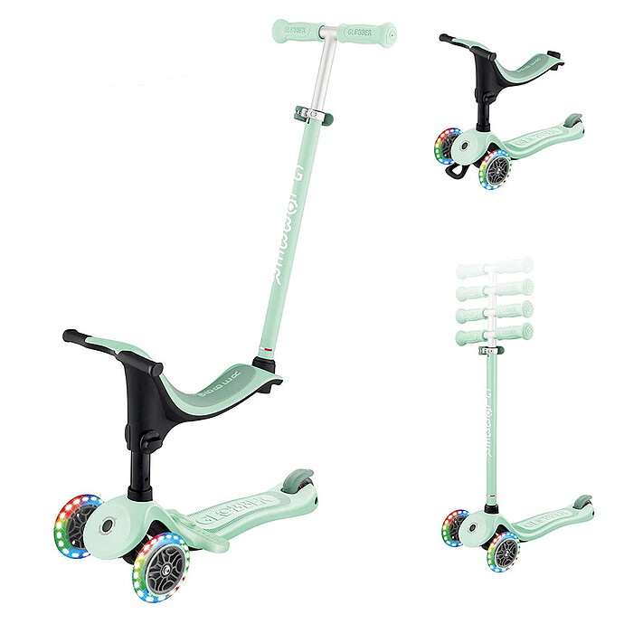 Trottinette Evolutive Go Up Sporty Lights - Menthe Pastel Globber
