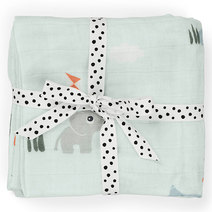 Lot de 3 Langes - Playground Bleu Done by Deer