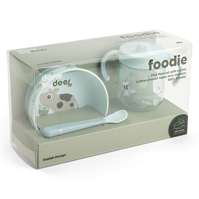 Coffret Diversification 3 Pièces Foodie - Tiny Farm Bleu pas cher