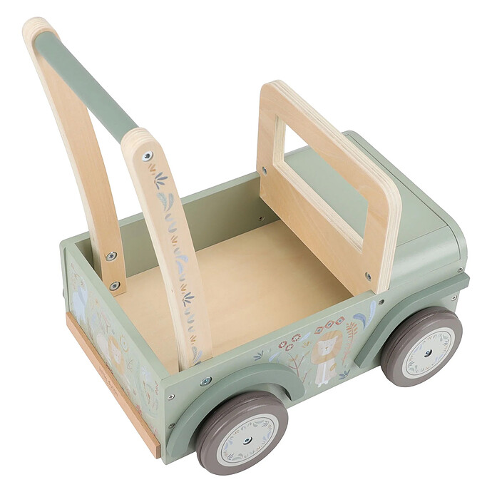 Chariot Voiture de Safari en Bois Safari Friends - Vert Little Dutch