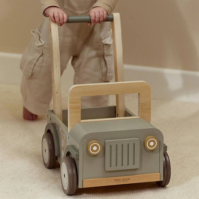 Avis Chariot Voiture de Safari en Bois Safari Friends - Vert