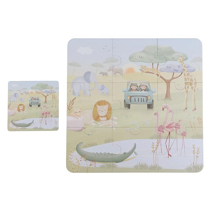 Lot de 6 Puzzles Safari Friends Little Dutch