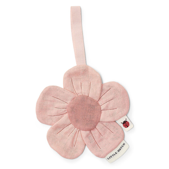 Doudou Attache Sucette Fleur Fairy Garden - Rose Little Dutch