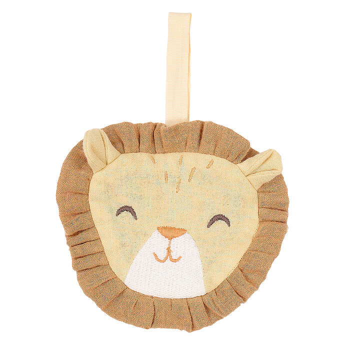 Doudou Attache Sucette Lion Safari Friends - Jaune Little Dutch