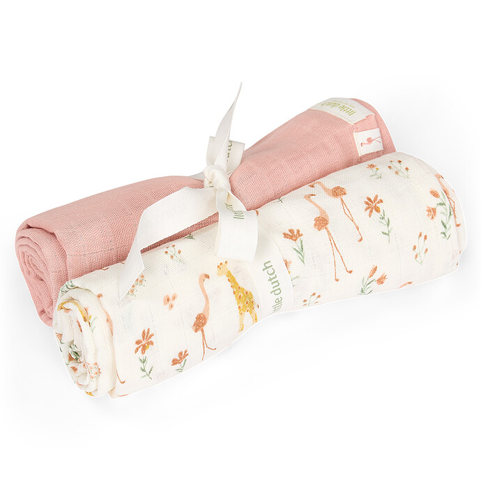 Lot de 2 Langes Safari Friends - Blooming Safari Little Dutch