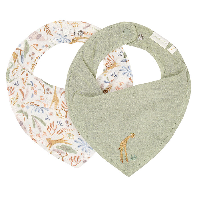 Lot 2 Bavoirs Bandana Safari Friends - Safari Wonders Little Dutch