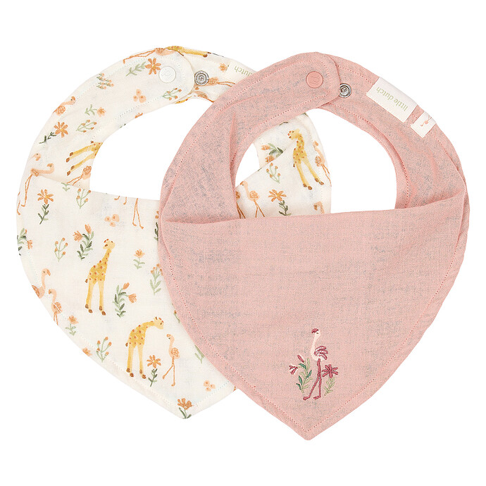 Lot 2 Bavoirs Bandana Safari Friends - Blooming Safari Little Dutch