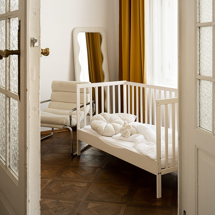 Lit Bébé Evolutif One Of Crib Coral Sand - 140 x 70 cm Nina Bien