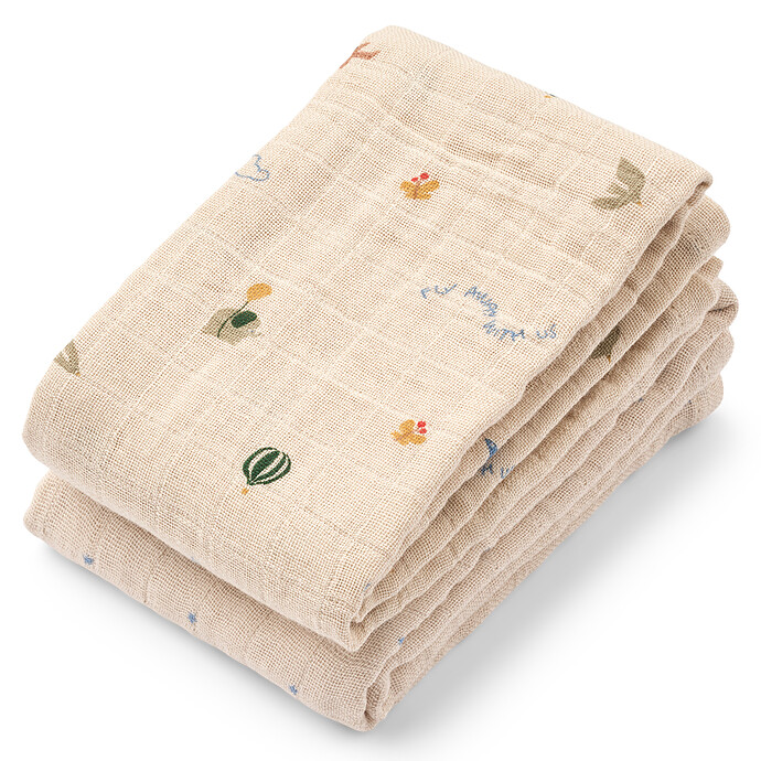 Lot de 2 Langes Lewis - Star Flying Mix Liewood