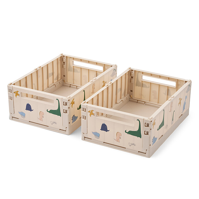 Lot de 2 Caisses de Rangement Weston Medium - Dino Roar Sandy Liewood