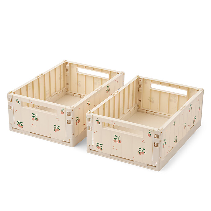 Lot de 2 Caisses de Rangement Weston Medium - Peach Sea Shell Liewood