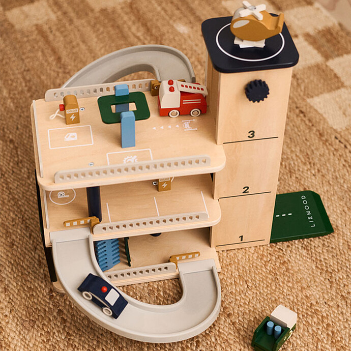 Garage en Bois Jordy - Beach Blue Multi Mix pas cher