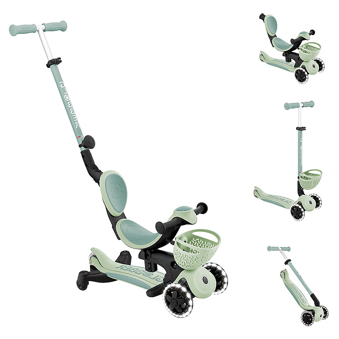 Trottinette Evolutive Go Up Baby 360 Lights - Sauge Globber