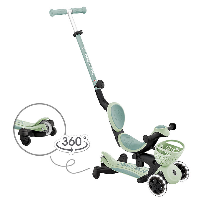 Trottinette Evolutive Go Up Baby 360 Lights - Sauge Globber