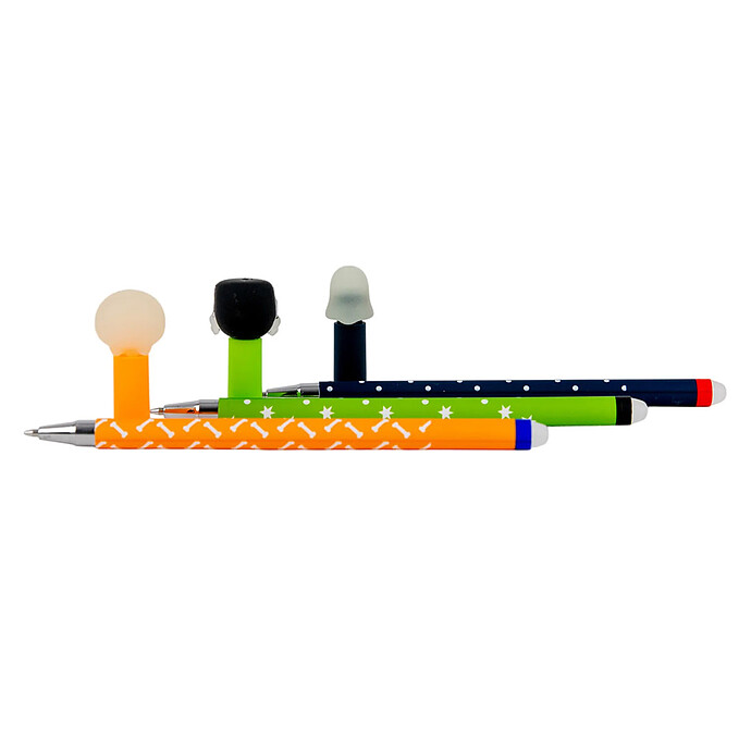 Avis Lot de 3 Stylos Effaçables Bo-Bo - Glow in the Dark Halloween