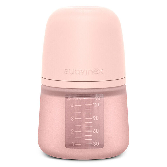 Biberon Silicone Tétine SX Pro Colour Essence Rose Nude - 120 ml Suavinex