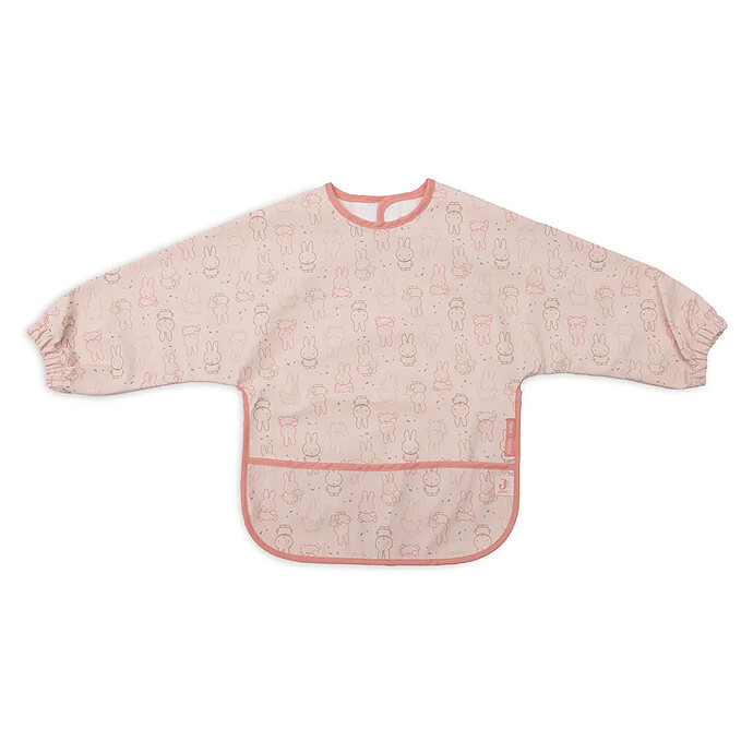 Bavoir à Manches Imperméable - Miffy Moments Silk Rose Jollein