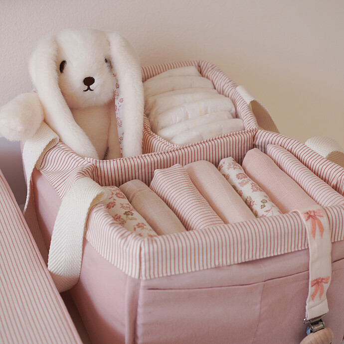 Lot de 3 Langes - Classic Stripes Rose Camcam Copenhagen