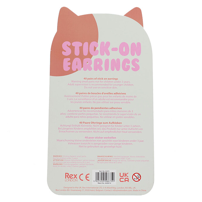 Avis Boucles d'Oreilles Autocollantes - Cool Cats
