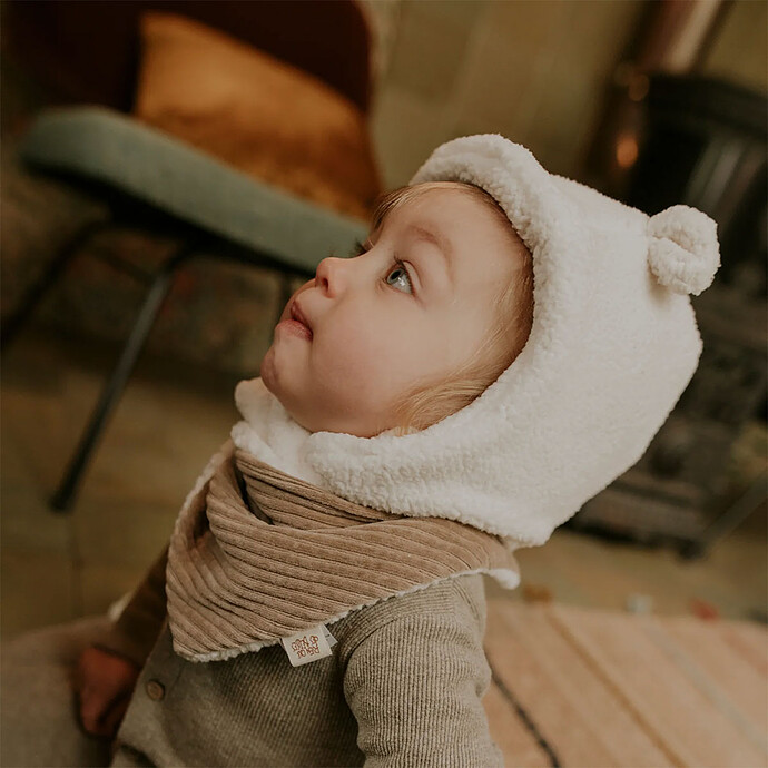 Bonnet Teddy Ecru - 0/3 Mois Rien que des bêtises