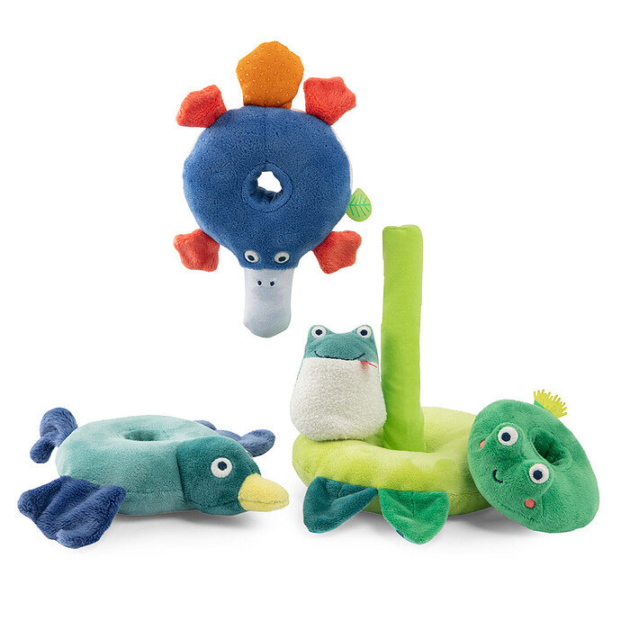 Avis Animaux Empilables en Tissu - La Mare aux Grenouilles