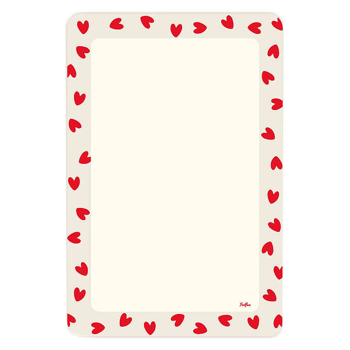 Ardoise Magnétique Rectangle - Coeur Rouge Ferflex