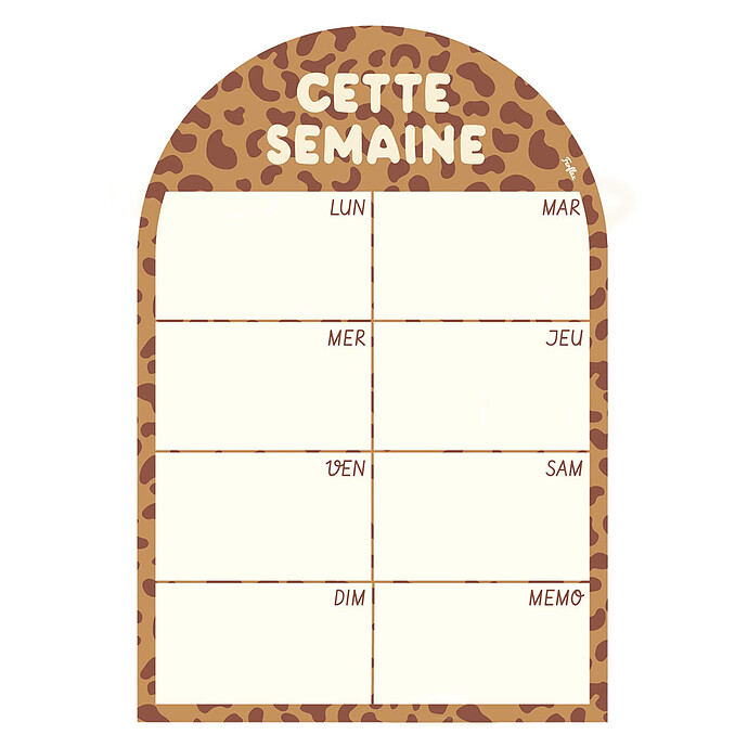 Cette Semaine Planning Hebdomadaire Magnétique Arche - Graou Camel Ferflex