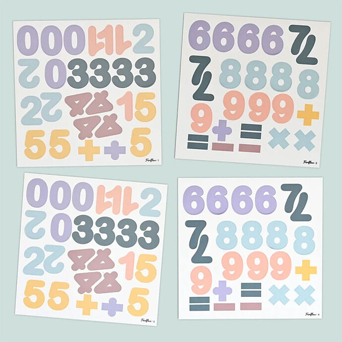 Chiffres Magnétiques - Pastel Ferflex