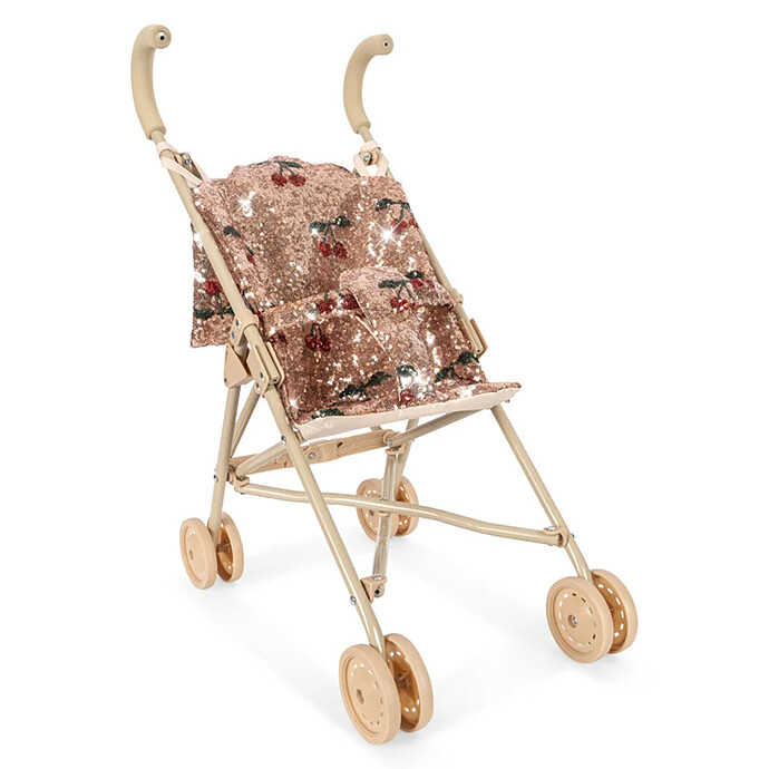 Poussette pour Poupée Pailletée - Cherry Sequin Konges Sløjd