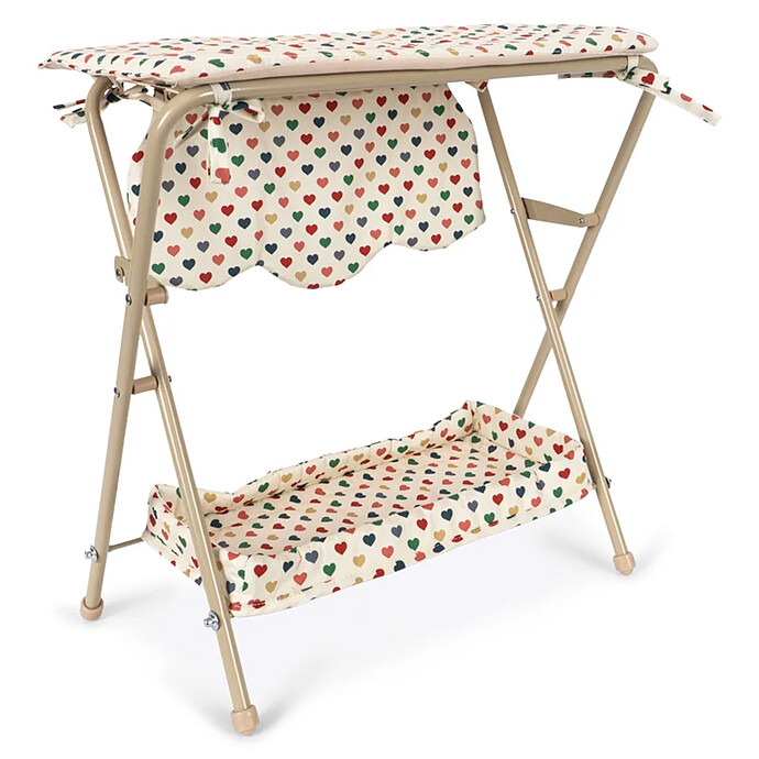 Table à Langer pour Poupée - Coeur Coloré Konges Sløjd