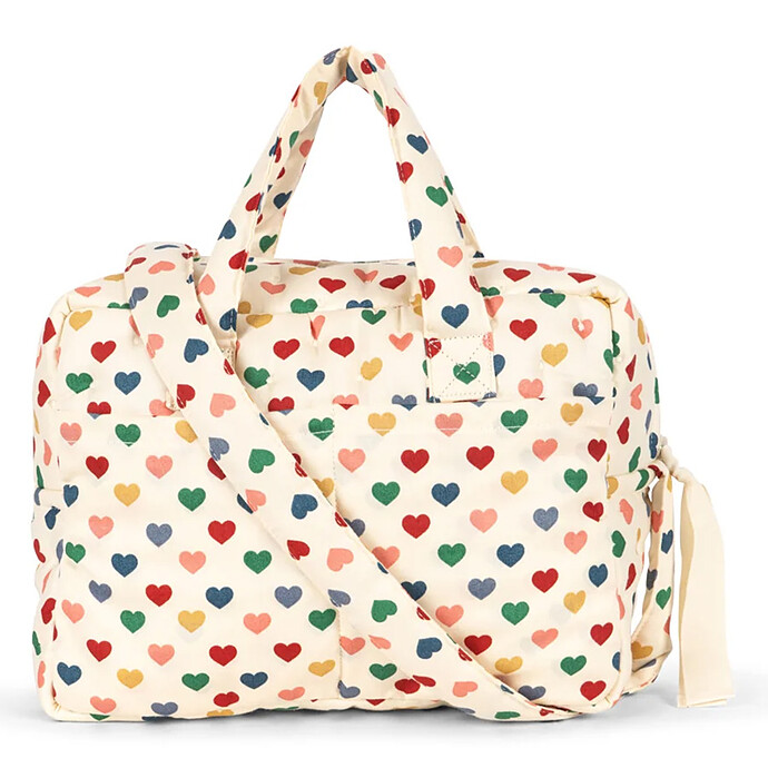 Sac à Langer pour Poupée - Coeur Coloré Konges Sløjd