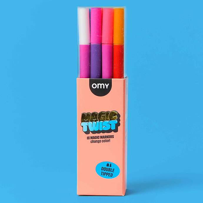 Lot de 16 Feutres Magic Twist Omy
