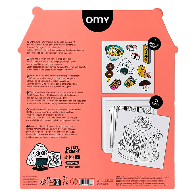 Achat Livre de Coloriage Coloring Boutique - Sushi Shop