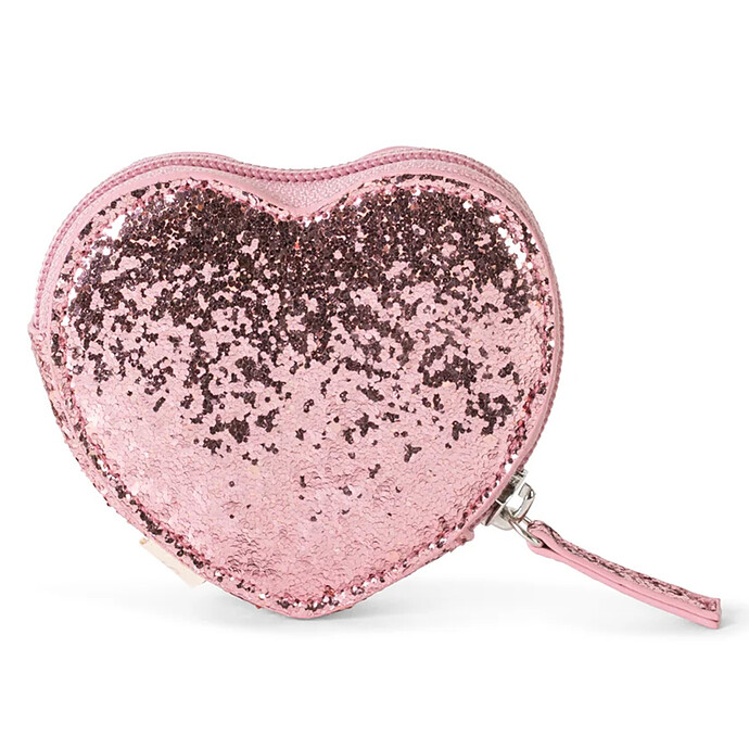 Porte-monnaie Coeur à Paillettes - Kitty pas cher