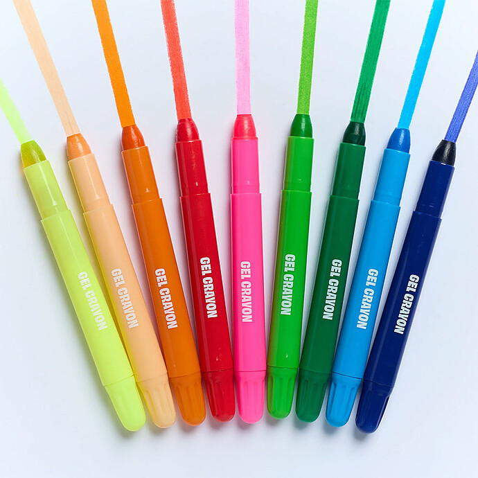 Lot de 9 Crayons Gel Gelly Flow Omy