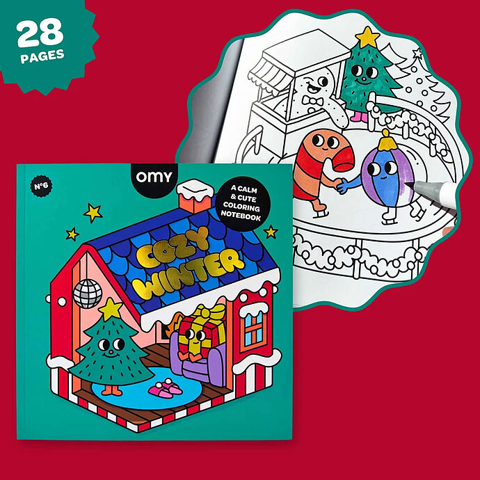 Livre de Coloriage Cozy Art Christmas Omy