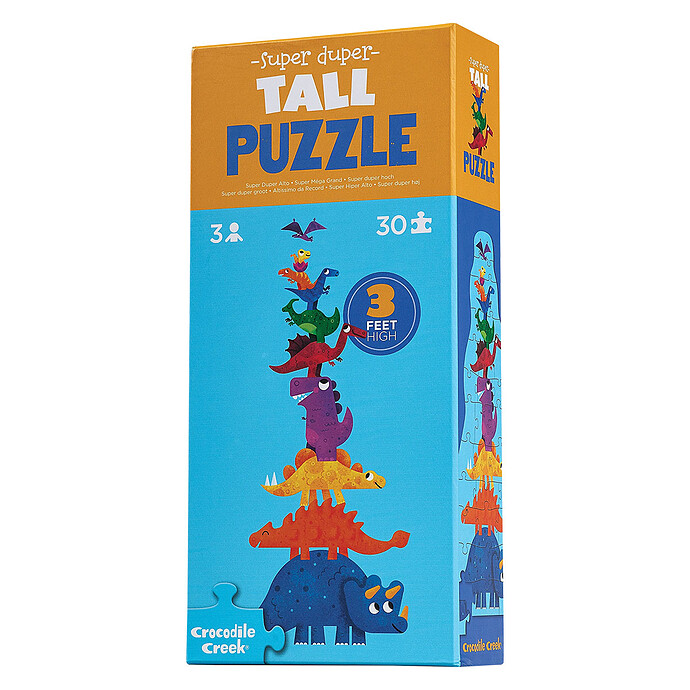 Super Duper Tall Puzzle 30 Pièces - Dinosaures Crocodile Creek