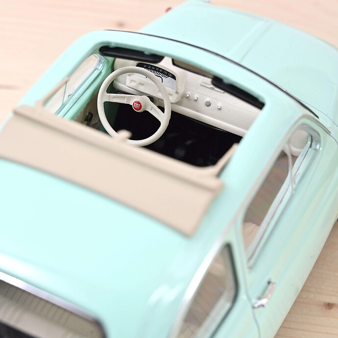 Achat Pack Cadeau de Naissance Fiat 500 L 1968 1/18 - Bleu Pastel