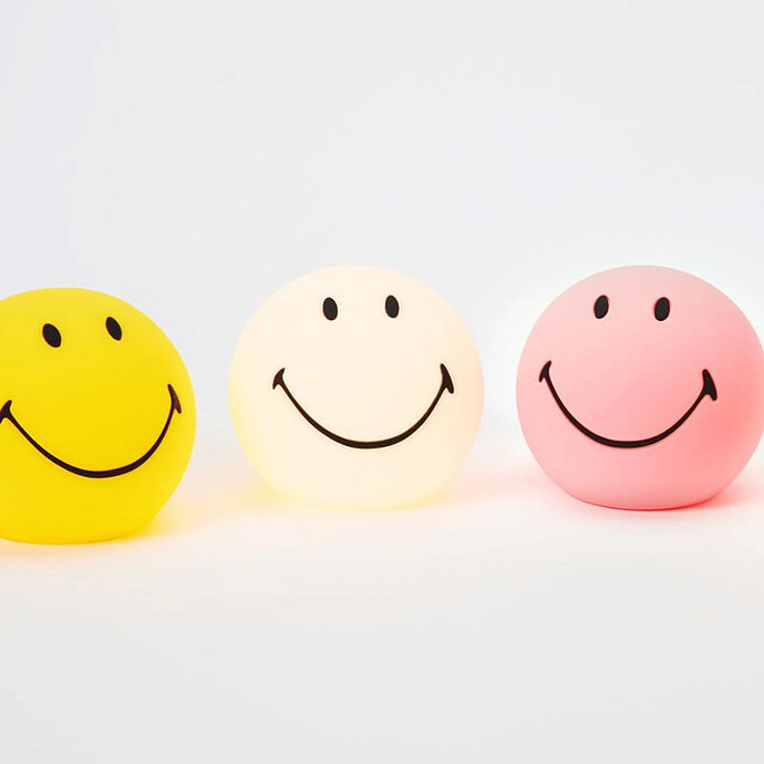 Mini Veilleuse Bundle of Light Smiley - Rose Mr Maria