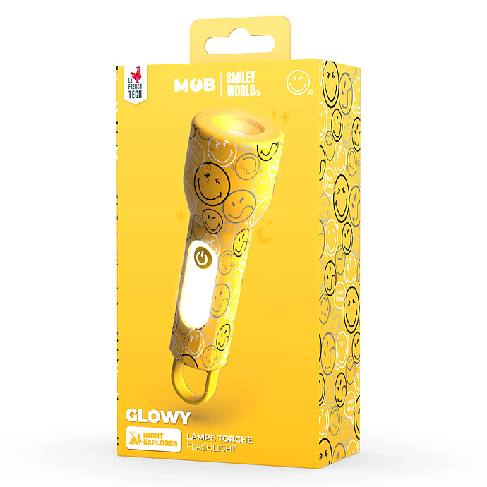Avis Lampe Torche Glowy Smiley World - Jaune