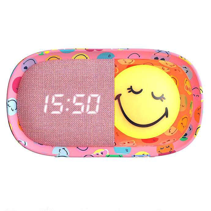 Réveil Veilleuse Dreamy Smiley World - Rose MOB