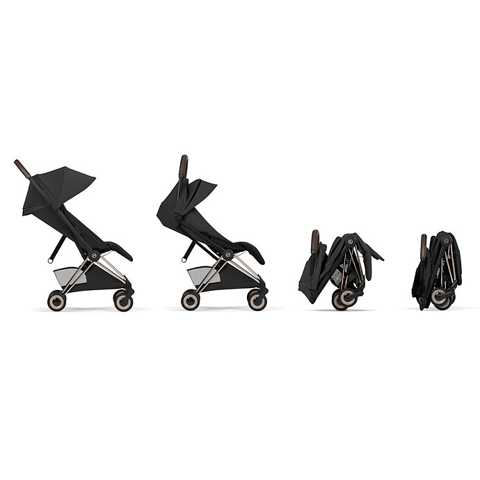 Avis Poussette Ultra-compacte Coyä Style Châssis Champagne Gold - Sepia Black