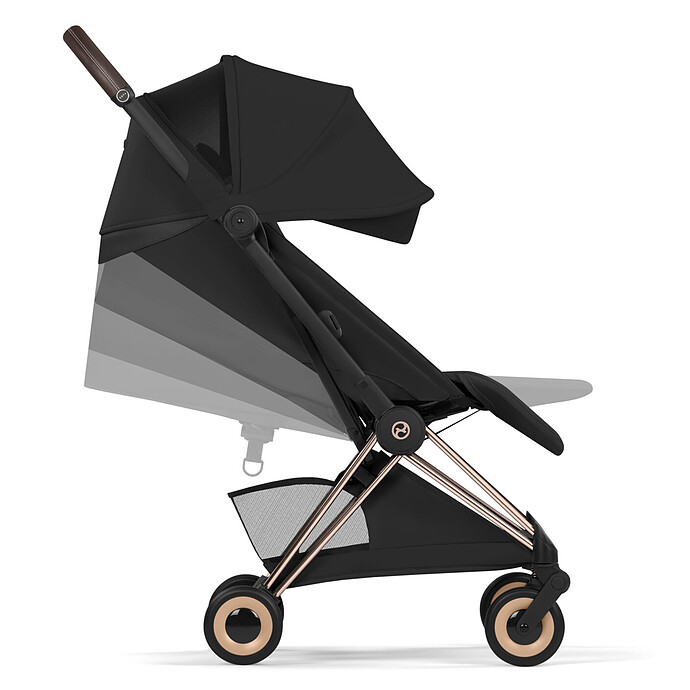 Poussette Ultra-compacte Coyä Style Châssis Champagne Gold - Sepia Black pas cher