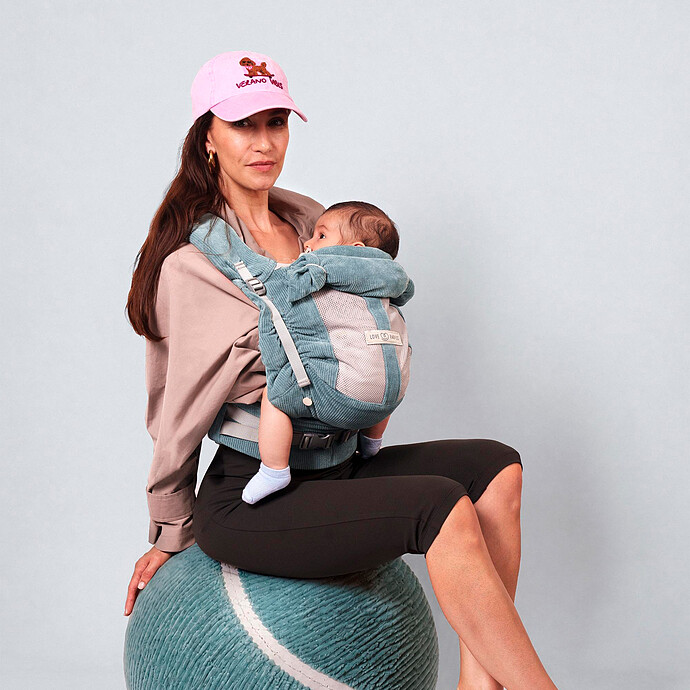Porte-bébé PhysioCarrier 2 Velours Cotelé - Velvet Blue pas cher