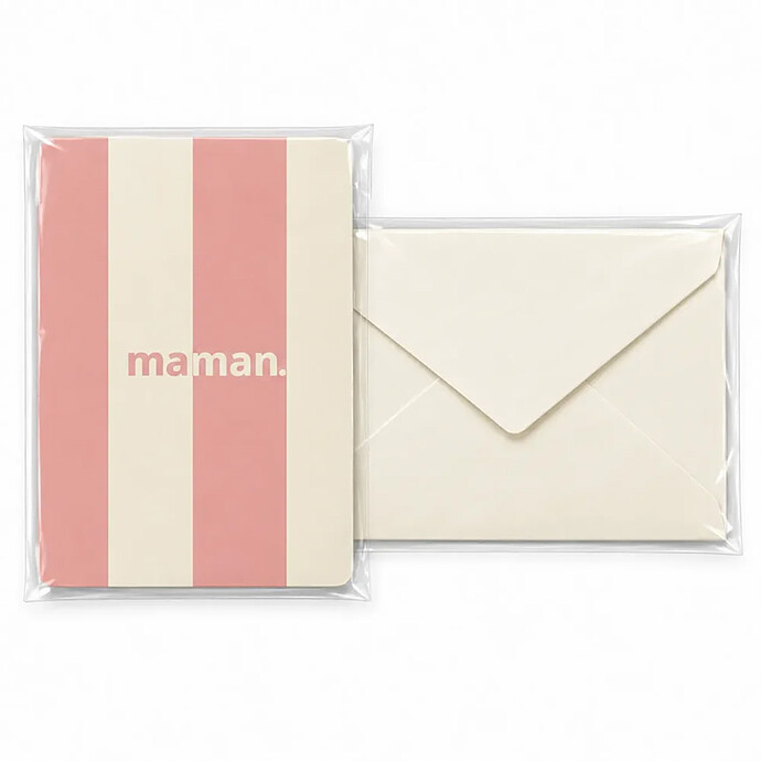 Carte Maman Rayures Bonjour Little