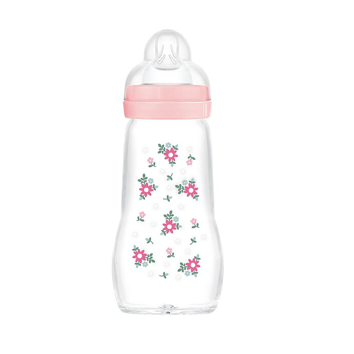 Biberon Verre Colors of Nature Rose - 260 ml MAM