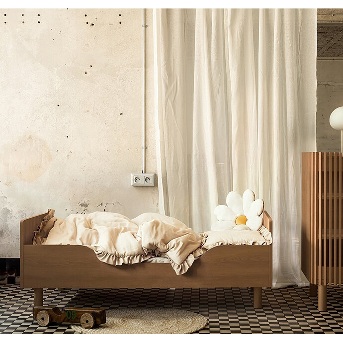 Lit Bébé Evolutif Tokyo Chêne Caramel - 140 x 70 cm Nina Bien