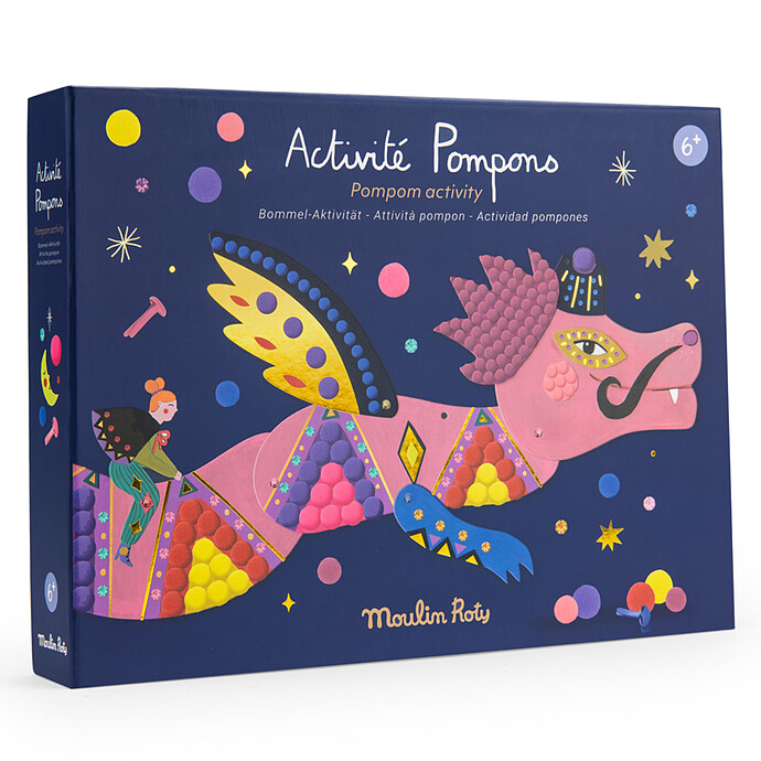 Activité Pompons Dragon - Les Comètes Filantes Moulin Roty