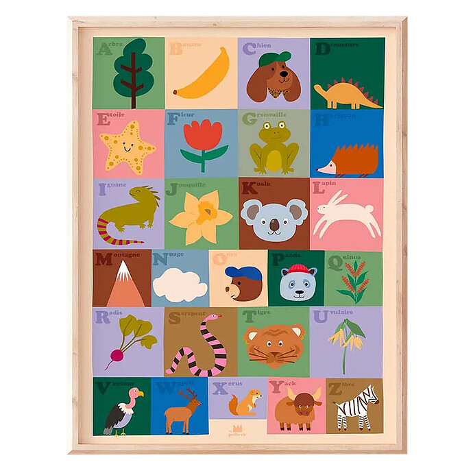 Affiche Abécédaire - 40 x 30 cm Ma petite vie
