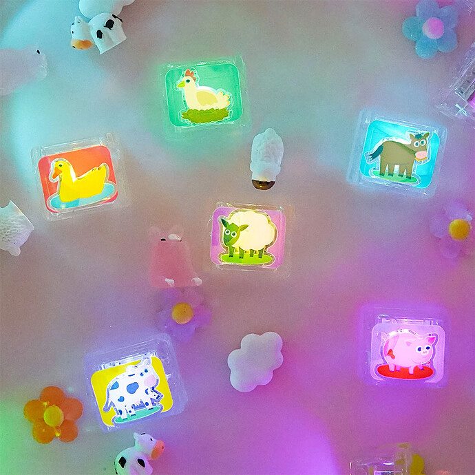 Lot de 6 Cubes Lumineux - Ferme Glo Pals
